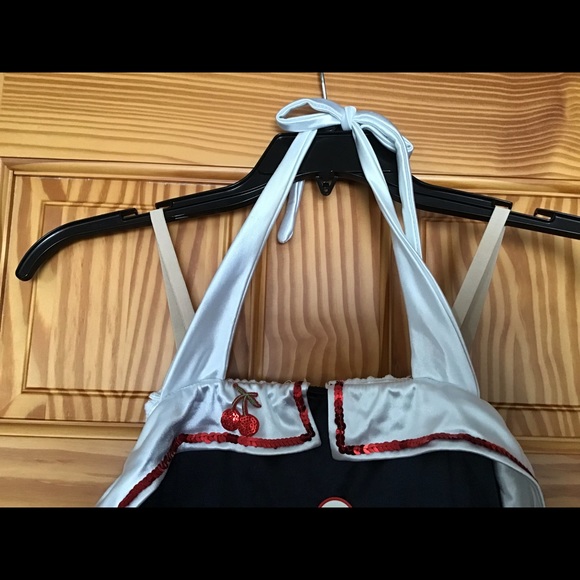 PIN UP ROCKABILLY CHERRY SAILOR COSTUME SZ M HALLOWEEN DANCE DRESS UP - Picture 2 of 11